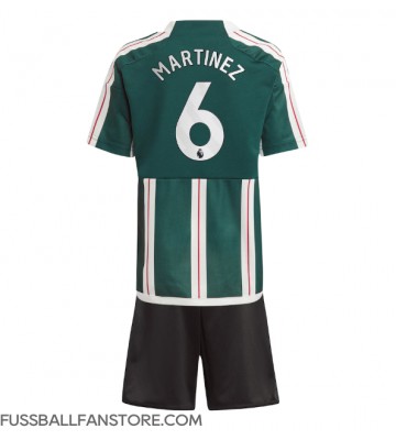 Manchester United Lisandro Martinez #6 Replik Auswärtstrikot Kinder 2023-24 Kurzarm (+ Kurze Hosen)